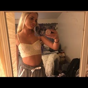 Off white lace bralette